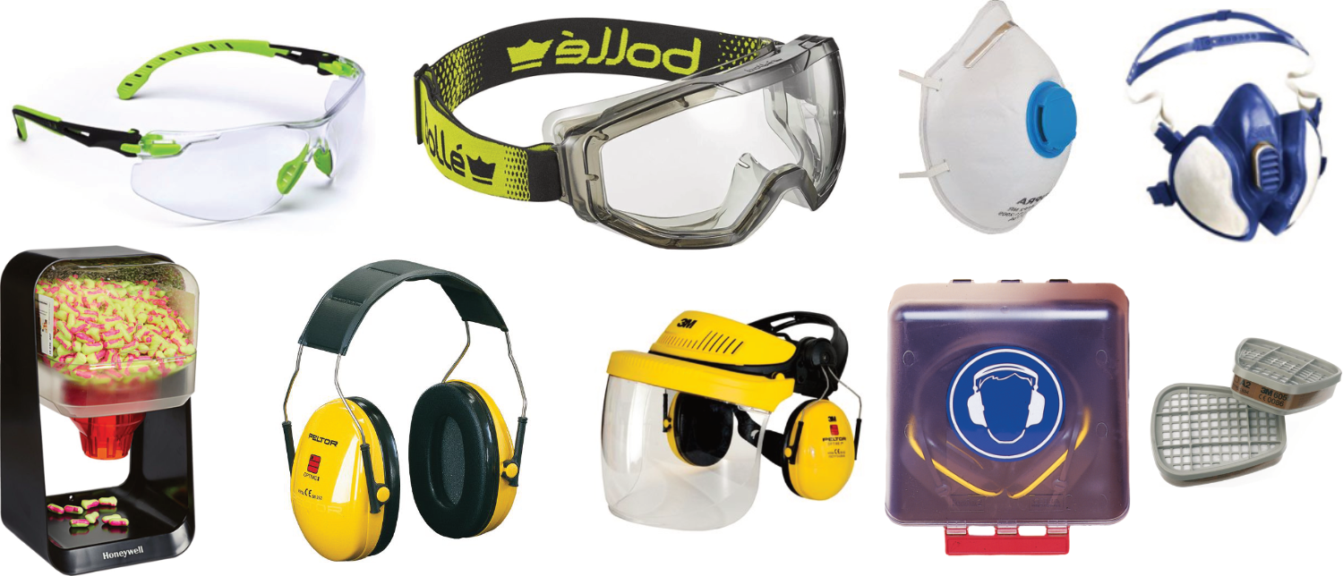 Schutzbrillen Schutzmasken Gehoerschutz bei Torenko